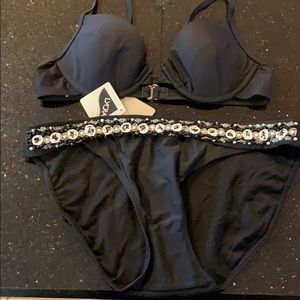 Two piece bathing suit ..